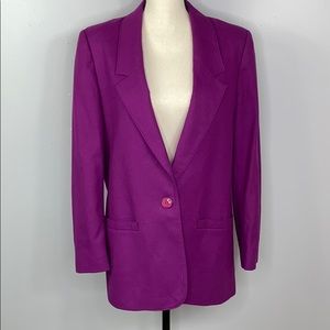 Pendleton Purple Virgin Wool Blazer Jacket
